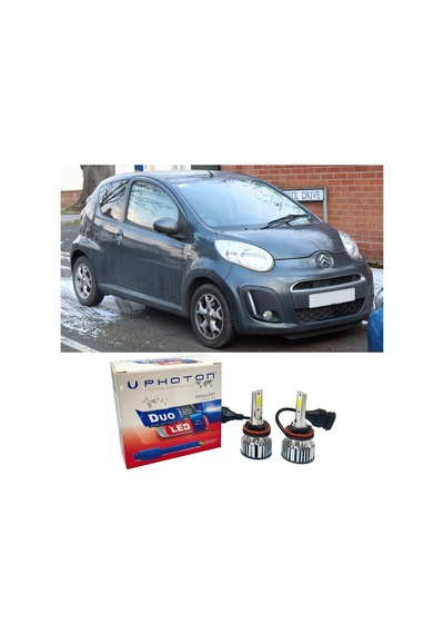 Citroen C1 Uzun + Kısa Far Ampulü H4 Duo Yeni Seri Beyaz 2005-2014
