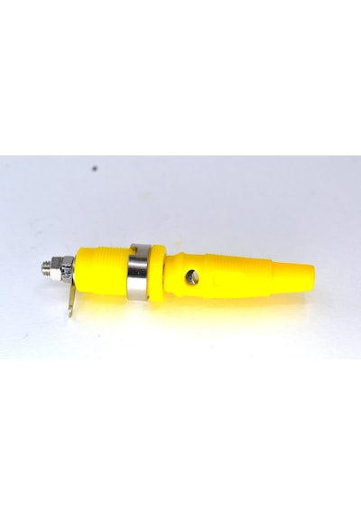 4mm Banana Silikonlu Ve 4mm Korumalı Born Takım Sarı