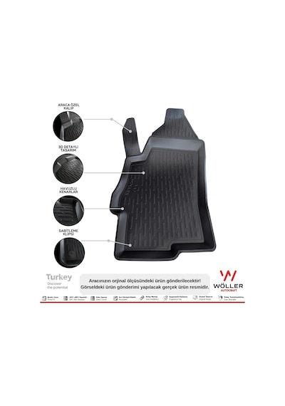 Fiat Linea Paspas 2007 2017 Arası 3D Havuzlu Wöller Paspas