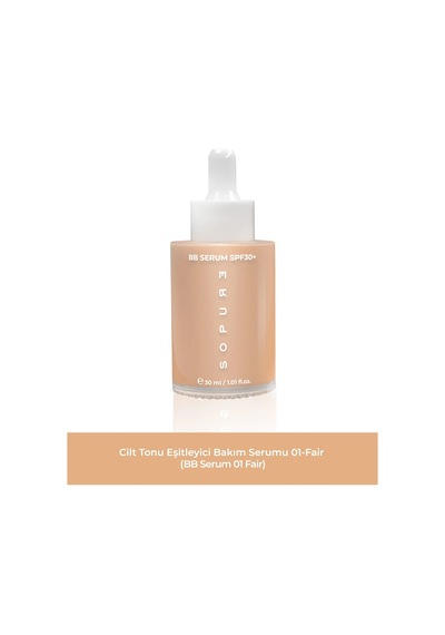Sopure Cilt Tonu Eşitleyici Renkli Serumu BB Serum 01 Fair
