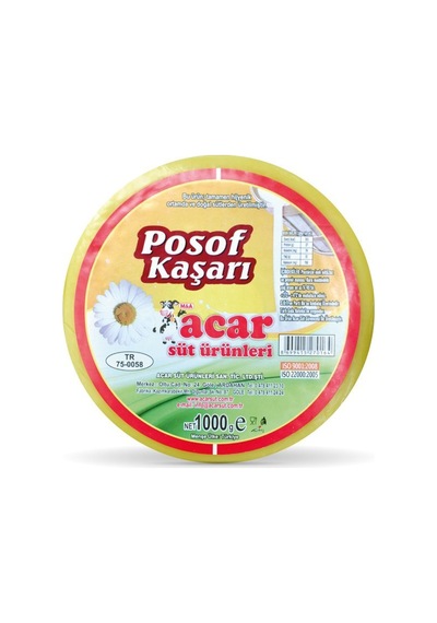 Acar Süt Ürünleri Posof Kaşar Peyniri 1 KG