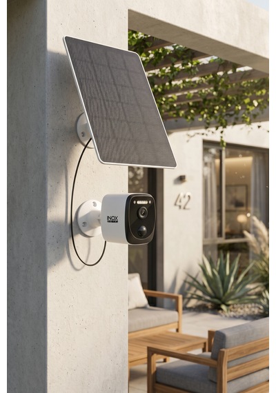 Inox-219 4g Bataryalı Ve Solar Panelli Sabit Güvenlik Kamerası - Dış Mekan Sım Kartlı Akıllı Kamera Ubox Uyumlu