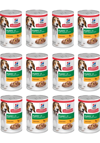 Hill's Science Plan Tavuklu Yavru Köpek Konserve Maması 12 x 370 G