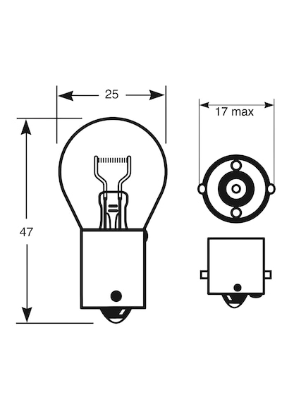 Osram Ampul 12v 21w 93 Sinyal Ve Firen Ampulü