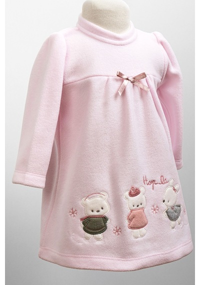 Modanino Kız Çocuk Peluş Elbise 6-24 Ay 12471 Pembe