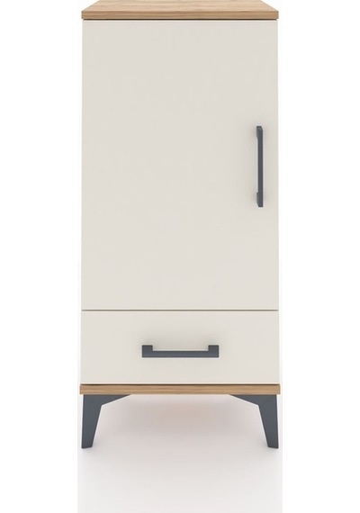 Arges Komodin 3 Raflı Tek Çekmeceli Tek Kapaklı 44x30x96 Çam-... Çam