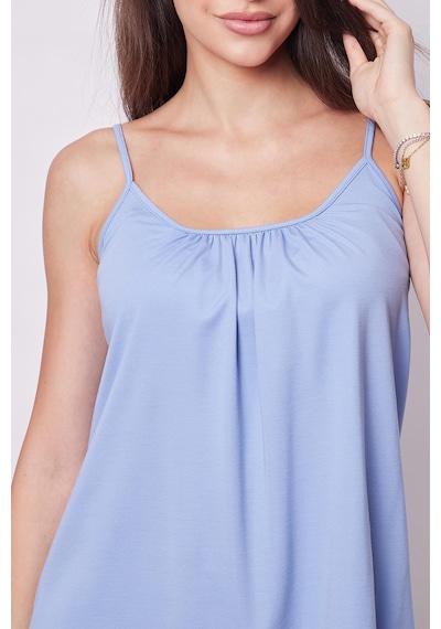 Jument Kadın Span Karışımlı Şık Kumaş İp Askılı Önü Büzgülü Ayar Askılı T-shirt Bluz-açıkmavi A.mavi Jument Kadın Span Karışımlı Şık Kumaş İp Askılı Önü Büzgülü Ayar Askılı T-shirt Bluz-açıkmavi A.mavi