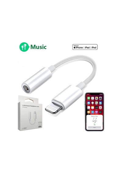 Lightning To 3.5mm Kulaklık Dönüştürücü Adaptör Apple iPhone Uyumlu / Pop-up Stn
