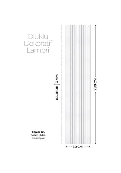Brano Açık Gri Ahşap Duvar Lambiri 60x280 Cm-kendinden Yapışkanlı 81117