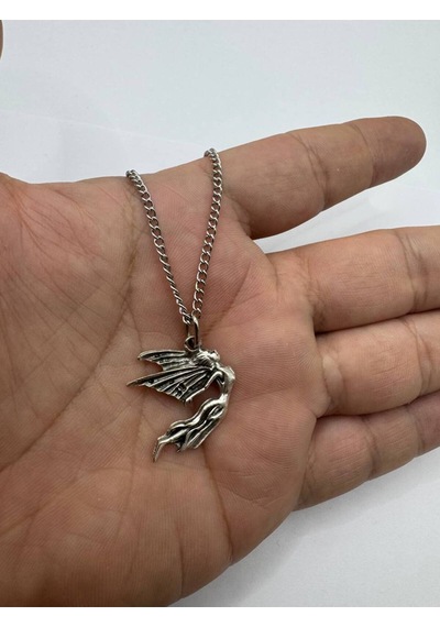 Uçan Peri Figürlü 60 Cm Zamak Kaplama Kadın Kolye Şık Ve Zarif Takı Çok renkli