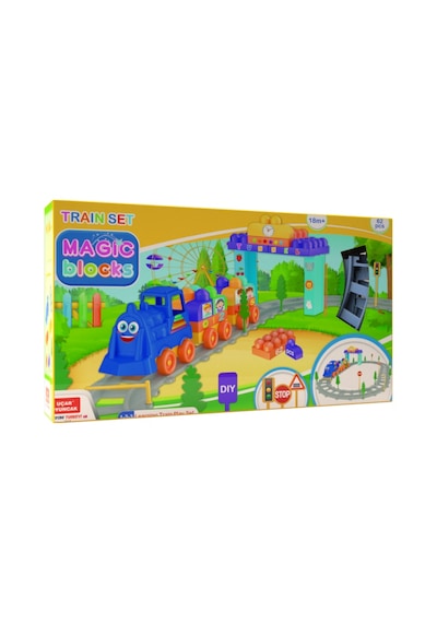Magic Blocks Tren Seti (62 Parça)