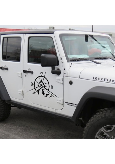 2 Adet Pusula Dağ Off Road Oto Sticker Araba Sticker