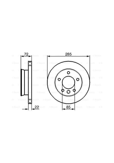 Bosch 0986479212 Fren Diski Ön 285 22-19mm Hava Kanallı Yüksek Karbon Alaşımlı Mb9034210012
