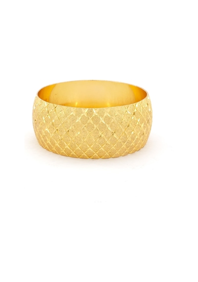 Altın Kaplama Baklava Desenli Mega Bilezik 30mm Kalınlık Blz-1139 Altın