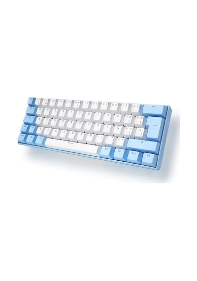 Blue Switch Mini Rgb Oyun Klavyesi Gaming Mekanik 62 Tuşlu 18 Rgb Led Usb Type-c Kablo