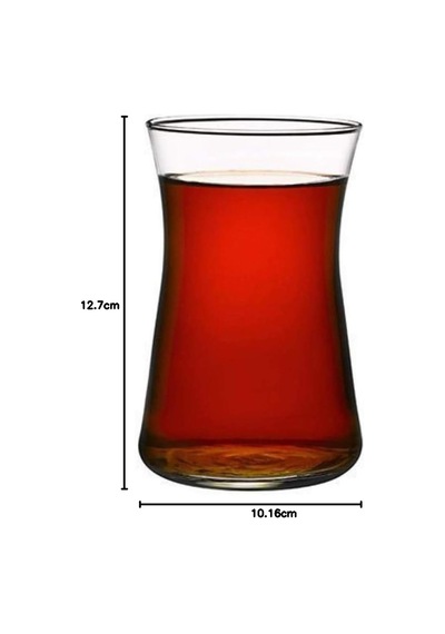Heybeli 6'lı Set Çay Bardakları çok renkli