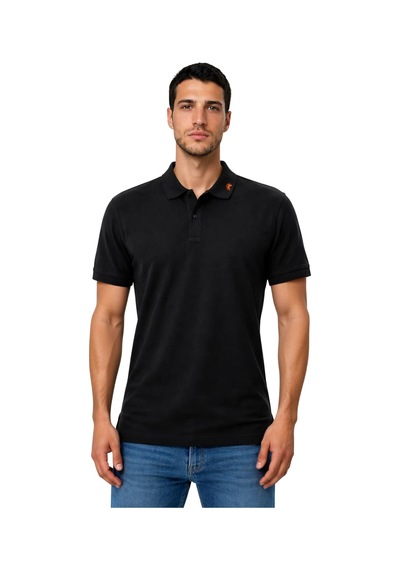 Arma Ar-ma Erkek Polo Yaka Tişört Baskisiz Basic Örme Kumaş Regular Fit %100 Pamuk 30/1 Çift Toplama Penye Pike Y31374358302 Siyah-s1