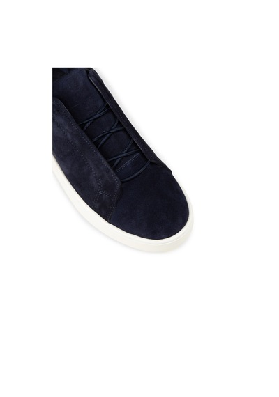 Deery Erkek Gizli Bağcıklı Hakiki Süet Lacivert Sneaker - 04444mlcve02