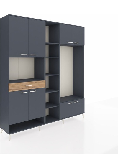 Hyperion Dolap 12 Raflı Tek Çekmeceli 8 Kapaklı 220x44x243 Antrasit-antrasit/çam Antrasıt/atlas Çam Hyperion Dolap 12 Raflı Tek Çekmeceli 8 Kapaklı 220x44x243 Antrasit-antrasit/çam Antrasıt/atlas Çam