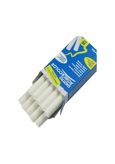 Robercolor Tebeşir Yuvarlak Tozsuz 10 Lu Beyaz 5387 00