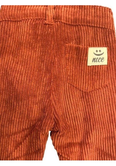 Çikoby Erkek Bebek Fitilli Kadife Pantolon-13682 Tarçın