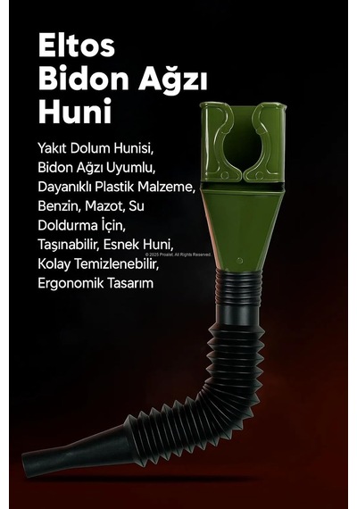 Bidon Ağzı Huni, Yakıt Dolum Hunisi, Bidon Ağzı Uyumlu, Dayanıklı Plastik Malzeme, Benzin, Mazo