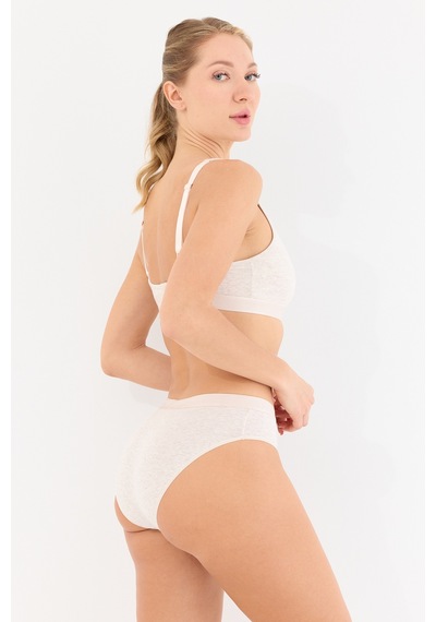 Naphor Touch Krem Yüksek Bel Slip Külot