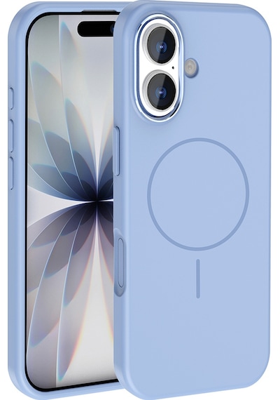 Apple Uyumlu iPhone 17 Kılıf M-safe Şarj Özellikli Metal Kamera Çerçeveli Zore Edi Silikon Kapak - Mor Mor