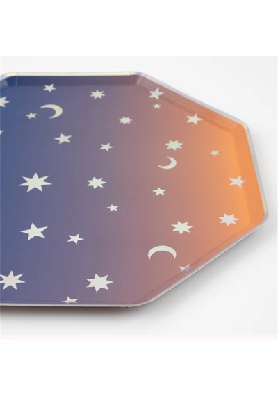 Meri Meri - Making Magic Star Dinner Plates - Make Magic Yıldızlı Tabaklar L 8'li
