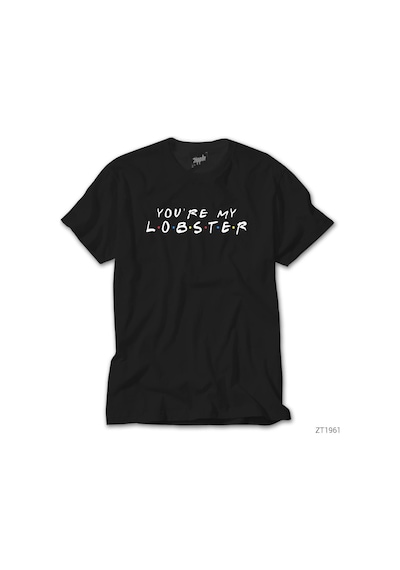 Friends You Are My Lobster Siyah Tişört Siyah