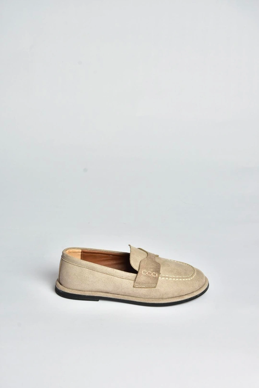 Fox Shoes V846872102 Vizon Süet Günlük Kadın Ayakkabı Vizon-süet
