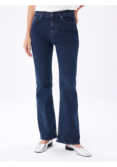 Faik Sönmez Straight Fit Taşlı Jean Pantolon W27jpn006 Uw27jpn00627 İndigo Faik Sönmez Straight Fit Taşlı Jean Pantolon W27jpn006 Uw27jpn00627 İndigo