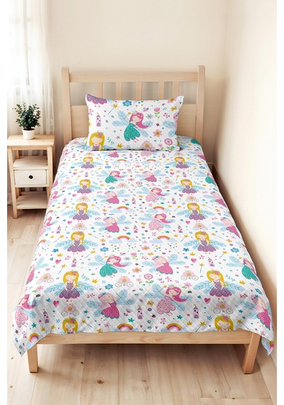 Evimde Bambaşka Pembe Peri Masal Kız Çocuk Pike Takımı-pastel Gökkuşağı Çiçekli Bebek Odası Yatak Örtüsü 160x220 CM Evimde Bambaşka Pembe Peri Masal Kız Çocuk Pike Takımı-pastel Gökkuşağı Çiçekli Bebek Odası Yatak Örtüsü 160x220 CM