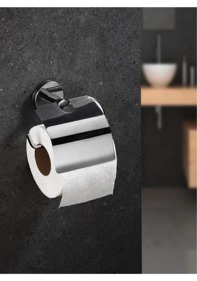 Tuvalet Kağıtlığı Krom Geniş Kapaklı Wc Kağıtlık Tuvalet Kağıdı Askısı Beyaz Diğer