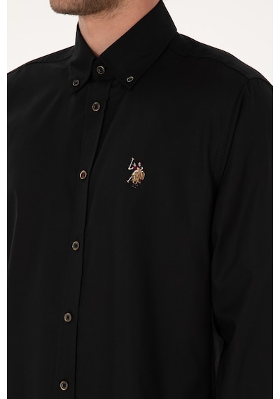U.s. Polo Assn. Erkek Siyah Gömlek Basic 50307676-vr046 Siyah