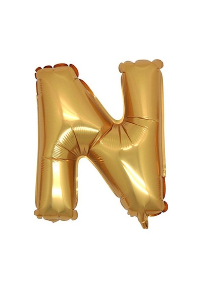 Gold Folyo Balon N Harfi 40 CM