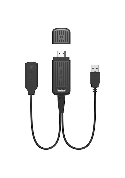 Go Des GD-DM566 Kablosuz HDMI Görüntü Aktarıcı Wireless 2.4Ghz W-Fi Bağlantı - Siyah ZORE-258831