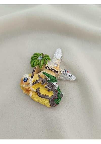 Magnet Palmiye Nazar Göz Boncuk Taşlı Mıknatıslı Buzdolabı Süsü