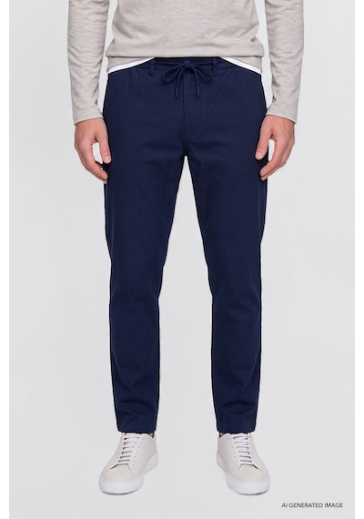 AC&Co / Altınyıldız Classics Erkek Lacı Oversize Bol Kesim Beli Bağlamalı Pamuklu Esnek Armürlü Yan Cepli Pantolon Lacivert AC&Co / Altınyıldız Classics Erkek Lacı Oversize Bol Kesim Beli Bağlamalı Pamuklu Esnek Armürlü Yan Cepli Pantolon Lacivert