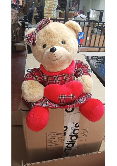 Halley Oyuncak Kıyafetli Peluş Ayı Uyku Arkadaşım 55 Cm Pelüş Çok Renkli