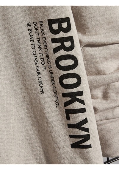 Altamira Erkek Bej Keymate Brooklyn Bisiklet Yaka Sweatshirt 001