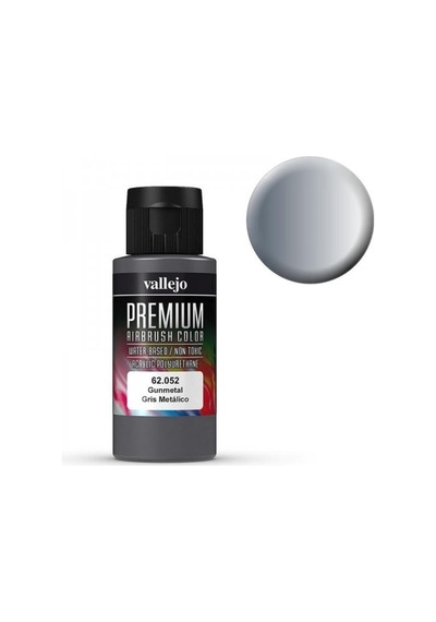 Vallejo 62052 60 Ml. Gunmetal, Pearl&metallics, Premium Rc Color Serisi Model Boyası Renkli