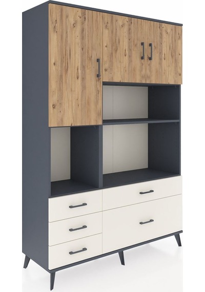 Hyperion Dolap 8 Raflı 5 Çekmeceli 3 Kapaklı 132x44x195 Antrasit-çam/aytaşı Atlas Çam/aytası Hyperion Dolap 8 Raflı 5 Çekmeceli 3 Kapaklı 132x44x195 Antrasit-çam/aytaşı Atlas Çam/aytası