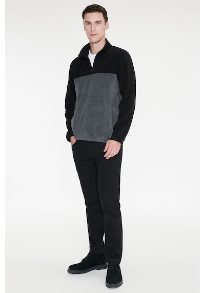 AC&Co / Altınyıldız Classics Erkek Siyah-Antrasit Standart Fit Günlük Rahat Çift Renkli Polar Spor Sweatshirt 4A5221100015SSAS AC&Co / Altınyıldız Classics Erkek Siyah-Antrasit Standart Fit Günlük Rahat Çift Renkli Polar Spor Sweatshirt 4A5221100015SSAS