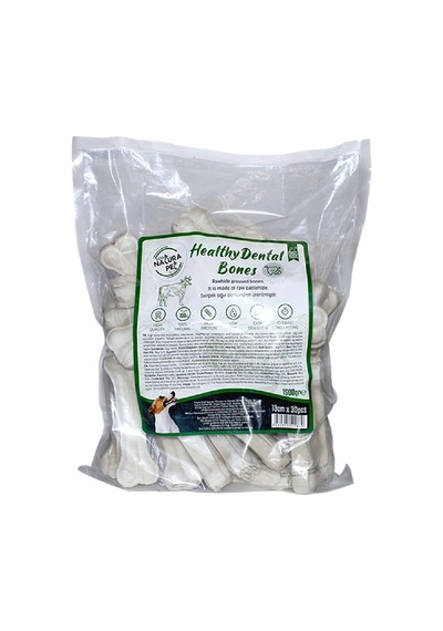 Eco Natura Healty Dental 13 Cm Beyaz Pres Kemik 30 Lu 1.5 Kg Köpek Diş Kaşıma Çiğneme Kemiği