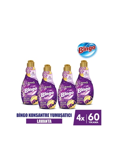 Soft Konsantre Çamaşır Yumuşatıcısı Lavanta 1440 Ml X 4 Adet 4'lü Set