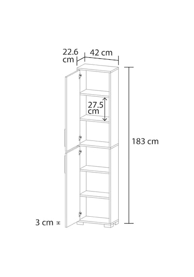 Lizbon No.4 Banyo Dolabı Beyaz