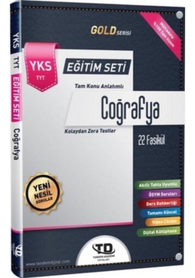 Yks Tyt Coğrafya Eğitim Seti Tandem Akademi Yayınları