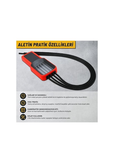 4 Silindirli Motosiklet Karbüratör Senkronizatörü 2-3-4 Silindir Motorlar İçin Ayar Cihazı
