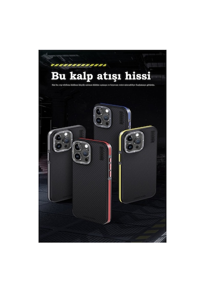 Apple iPhone Uyumlu 15 Pro Max Kılıf Aramid 600d Kevlar Karbon Fiber Magsafe Kapak - Gri Bz8683140650247